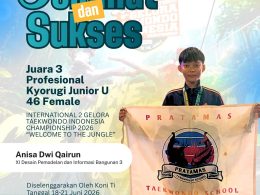 Murid SMKN 3 Yogyakarta Raih Juara 1 Kejuaraan Taekwondo Internasional